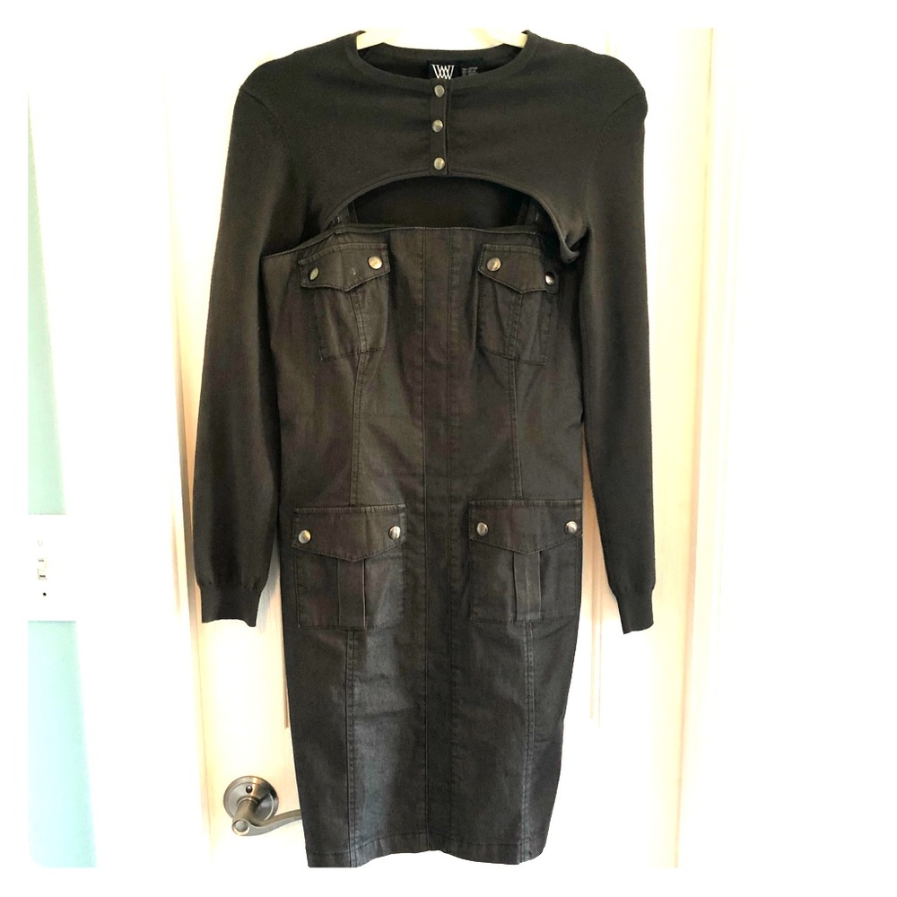 Worth Button Dress & Sweater